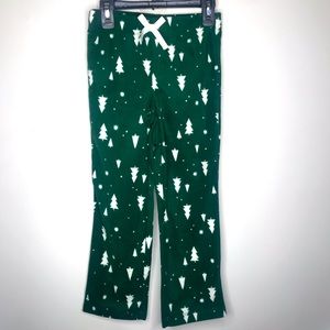 Old Navy Girls Green Christmas Tree Pajama Pants